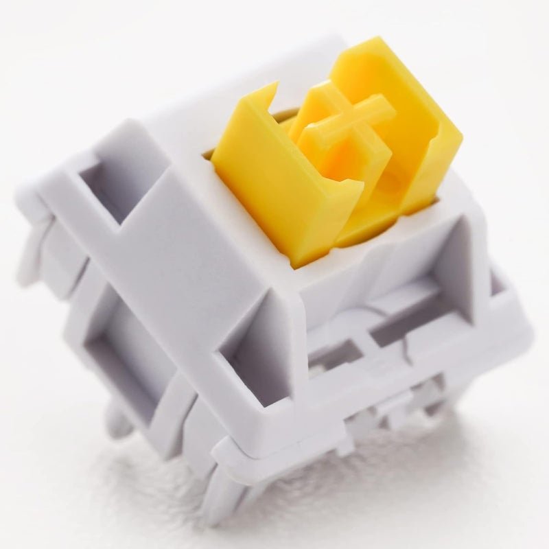 MELETRIX WS Yellow Mechanical Keyboard Switches, 5 Pin Pre Lubed Linear Switches for Mechanical Gaming Keyboard (35pcs) - Image 1